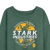 Women's - Marvel - Iron Man Stark Industries Lightweight French Terry Wide Neck Long Sleeve Shirt - 2 of 4