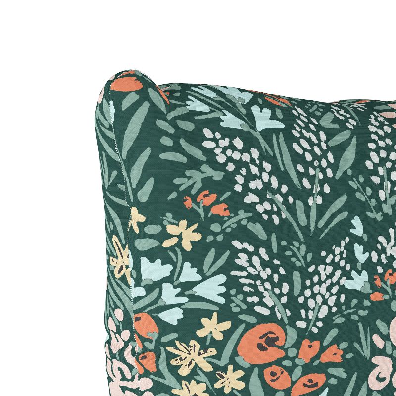 Green Floral Throw Pillow - Skyline Furniture, 4 of 6