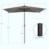 Sonkuki 10x6.5 ft LED Rectangular Patio Market Umbrella 3-Year-Non-Fading - 3 of 4