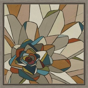 Amanti Art Stained Glass Floral II by June Erica Vess Canvas Wall Art Print Framed 16 x 16-in. - 1 of 4