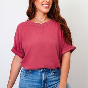 Womens Garment Dyed T-Shirt - 1 of 4
