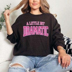 Simply Sage Market Varsity Little Bit Dramatic Sweatshirt - 1 of 4
