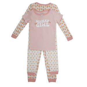 Chick Pea Baby All Cotton 4pc Pajama Set for Baby Girls Cute and Comfy Sleepwear - 1 of 4