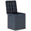 vidaXL Storage Box Anthracite Plastic (with wood effect) Compact - 4 of 4
