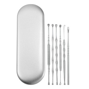 Unique Bargains Stainless Steel Ear Cleansing Tool Set Anti-slip Design with Storage Case - 1 of 4