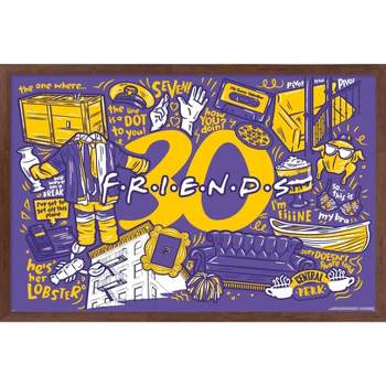 Trends International Friends 30th - Purple Framed Wall Poster Prints