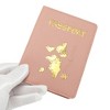 Unique Bargains Gold-stamped Map Passport Holder 1 Pc - 3 of 4
