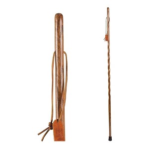 Brazos Twisted HitchHiker Brown Oak Wood Walking Stick 58 Inch Height - 1 of 4