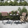 Merrick Lane Set of 2 Versatile Flex Comfort Indoor/Outdoor Fold Chairs with Metal Frames - 2 of 4