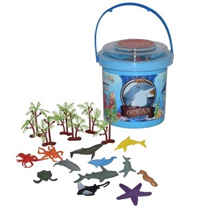 Wild Republic Bucket Mini Ocean Figurines, 18 Pieces - 1 of 1