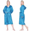 PAVILIA Women Robe with Hood, Fleece Plush Soft Long Hooded Robe, Fluffy Fuzzy Cozy Warm Bathrobe Shower Spa House - 3 of 4