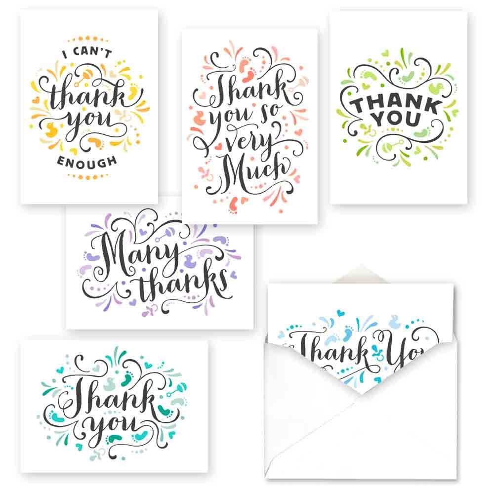 Photos - Envelope / Postcard 36ct Pretty Baby Thank You Assortment Card Packs