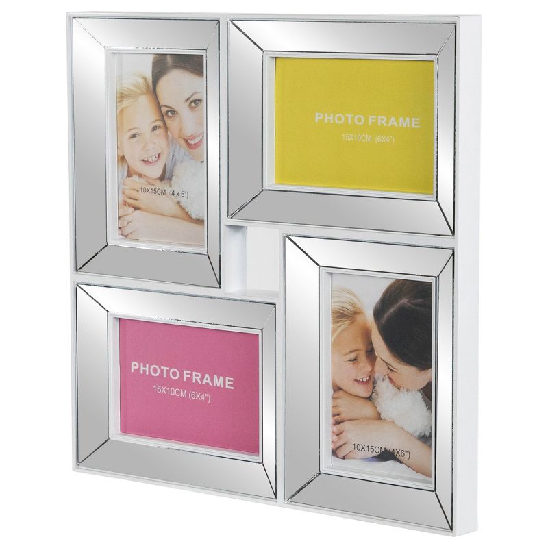 Northlight 14.25" Silver Square Collage Glass Encased Picture Frame, 4 of 8