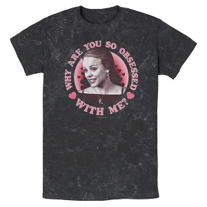 Men's Mean Girls Valentine's Day Regina George Why Are You So Obsessed With Me T-Shirt - 1 of 4