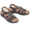 Collections Etc Adjustable Elasticized Braid Design Straps Cushioned Insole Sandals - 3 of 4