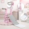 Infurnic Baby Activity Gyms Kids Slide, PE Material, Triangular Design, Gentle Slope, Basketball Hoop, Multicolored, 35"*8"*18" - 2 of 3