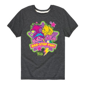 Boys' - Trolls - Non-Stop Pop Viva and Poppy Short Sleeve Graphic T-Shirt - 1 of 4
