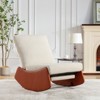 CAVINAS Corduroy Fabric Glider Rocking Chair with Footrest,Modern Upholstered Rocking Chairs,Nursery Accent Chair for Bedroom - 2 of 4