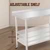 48"x24" Stainless Steel Prep Table w/ Undershelf & Wheels - Heavy-Duty Commercial Worktable for Kitchens - 4 of 4