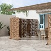 Dovelina Outdoor Freestanding Metal Privacy Screen Decorative Garden Fence - 2 of 4
