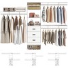 Besiost Closet Organizer System with Hanging Rods and Shelves, Wardrobe System with Drawers - 3 of 4