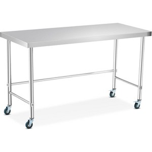 Stainless Steel Prep & Work Table with Open Base, Heavy Duty Commercial Kitchen Workbench for Restaurant, Home, Hotel - 1 of 4