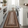 Washable Area Rug, Vintage Accent Rug, Braided Print Carpet, Low Pile Non-Shedding Kitchen Rugs with Non Slip Backing, Foldable Rug - 2 of 4