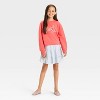 Girls' Relaxed Fit French Terry Pullover Shirt - Cat & Jack™ - 4 of 4