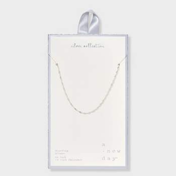 Sterling Silver Singapore Twist Chain Necklace - A New Day™ Silver