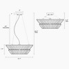 LNC Feinaqy 3-Lights 19.7" Modern Luxury Two-Tier Fluted Crystal Chandelier, Gold - 3 of 4