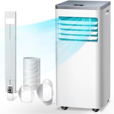 R.W.FLAME 10000 BTU Portable Air Conditioner - 3-in-1 Cooling/Dehumidifier/Fan, Cools 450 Sq.Ft, Remote & 24H Timer, Window Vent Kit for Bedroom