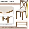VYNXARIA 6-Piece Kitchen Dining Table Set Wooden Rectangular Dining Table, 4 Fabric Chairs and Bench Family Furniture (Natural Cherry) - 3 of 4