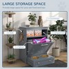 Gulches PawHut Large Elevated Dog Bowls with Storage Cabinet - Stylish Feeding Station - 4 of 4