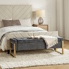 Octavio Modern Upholstered Flip Top Storage Bench with Metal Legs|ART OF LIVING DESIGNS - 2 of 4