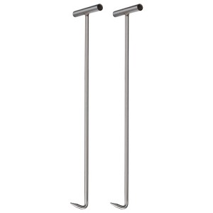 Unique Bargains Stainless Steel Rust-Proof Durable T-Handle Meat Boning Hook 2 Pcs - 1 of 4