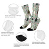 Cats Vintage Florals Women Printed Crew Socks Funny Funky Socks Soft Polyester Novelty Gifts for Artists Men - 4 of 4