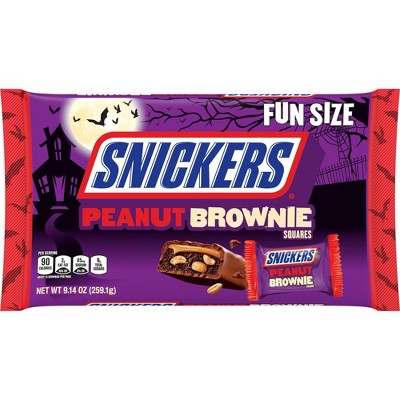 Snickers Halloween Peanut Brownie Squares Fun Size - 9.14oz