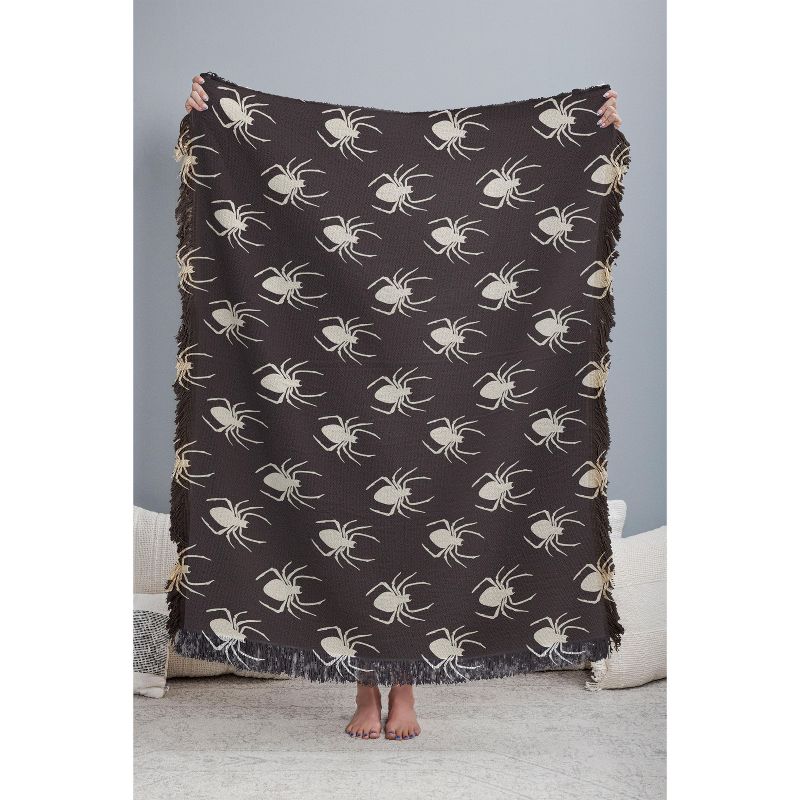 Avenie Halloween Spiders 56"x46" Woven Throw Blanket - Deny Designs, 3 of 6