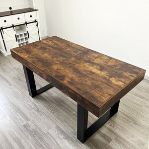 NicBex Dining Table 63"-78.74" Modern Rectangular Extendable Wooden Dining Table for Dining Room - 1 of 4