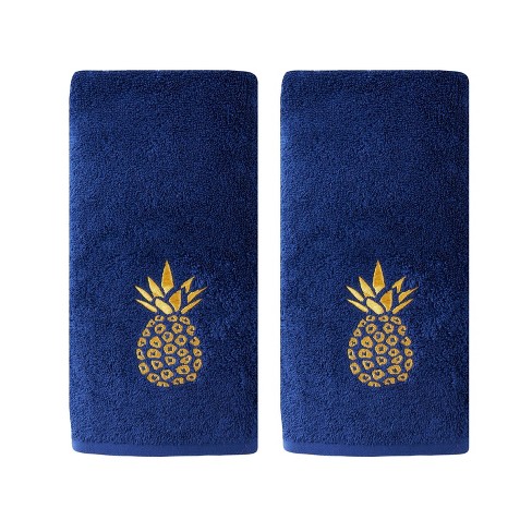 Navy Details about   SKL Home by Saturday Knight Ltd Gilded Pineapple Hand Towel 