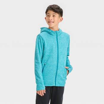 Boys' High Pile Fleece-Lined Full Zip Hooded Sweatshirt - All In Motion™
