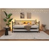 Twin Daybed with Trundle, Multifunctional Convertible Couch Bed with Built-In LED Lights，Metal Day Beds Twin Size, Sofa Bed for Living Room - 4 of 4