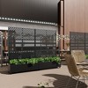 1 Piece Exquisite Iron Black Outdoor Planting Box with Climbing Frame - 3 of 4