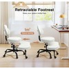 KERDOM Cross Legged Office Chair, ADHD Meditation Kneeling Yoga Seat with Adjustable Height, Lumbar Support, Wider Footrest and Wheels,White - 4 of 4