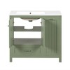 36" Bathroom Vanity with Sink, One Cabinet with Two doors and One Big Drawer and One Flip Drawer - 4 of 4