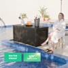SEVOBAL Deck Boxes 2-Piece 180 Gal Pool Deck Box with Wheels Deck Box Storage for Outdoor Cushions, Black, 61.02"*28.39"*29.17" - 4 of 4