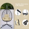 Okak Egg Swing Chair with Stand,Indoor Outdoor,Patio Wicker Hanging Chair,Hammock Swing Chair for Patio,Living Room,350LBS Capacity - 3 of 4