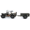 Willys Jeep 1/4-Ton Utility Truck Olive Drab with Trailer "United States Army" 1/43 Diecast Model by Militaria Die Cast - 3 of 4