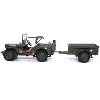 Willys Jeep 1/4-Ton Utility Truck Olive Drab with Trailer "United States Army" 1/43 Diecast Model by Militaria Die Cast - image 3 of 4