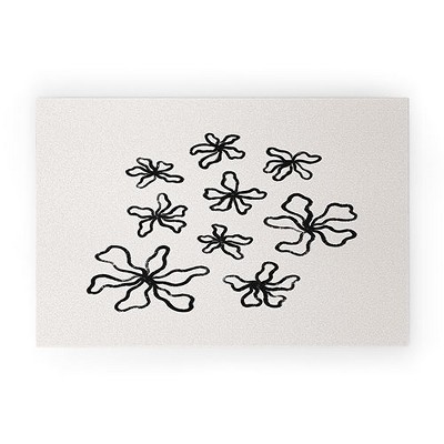 Alisa Galitsyna Dancing Flowers Small Looped Vinyl Welcome Mat - Society6